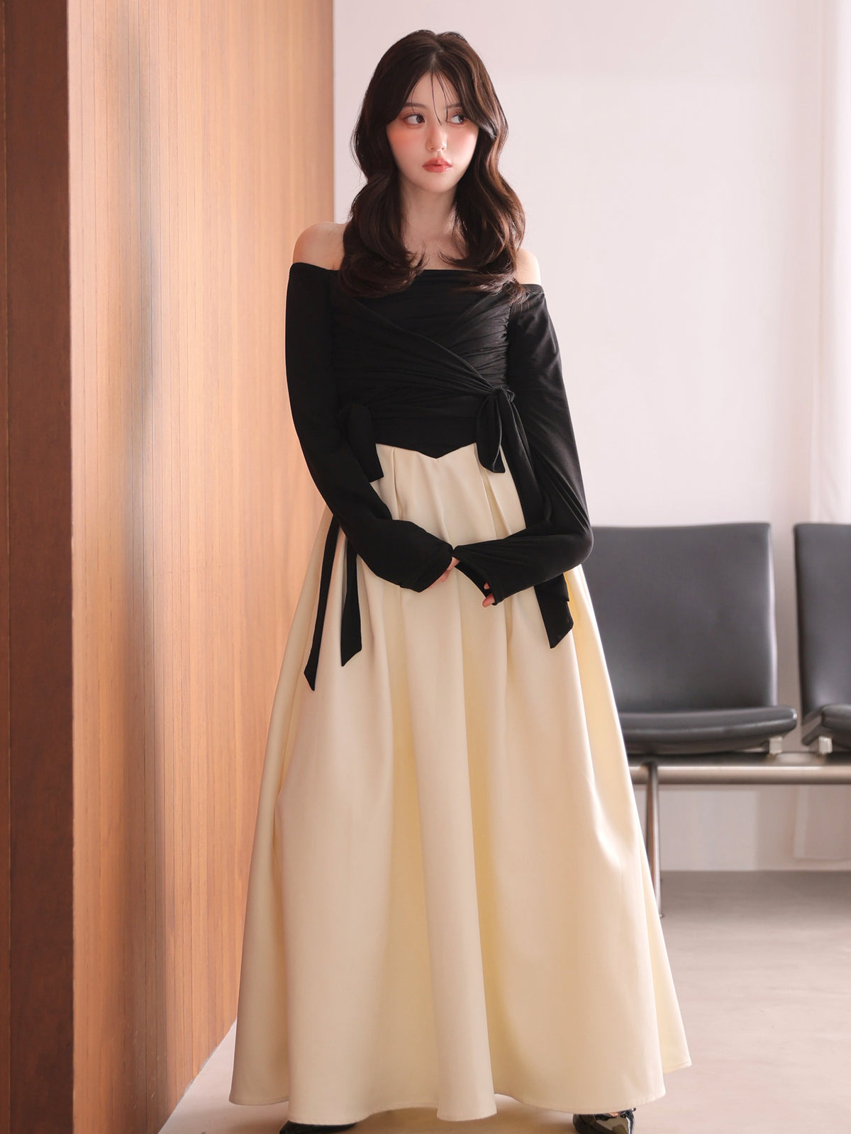 Cache coeur flare long onepiece