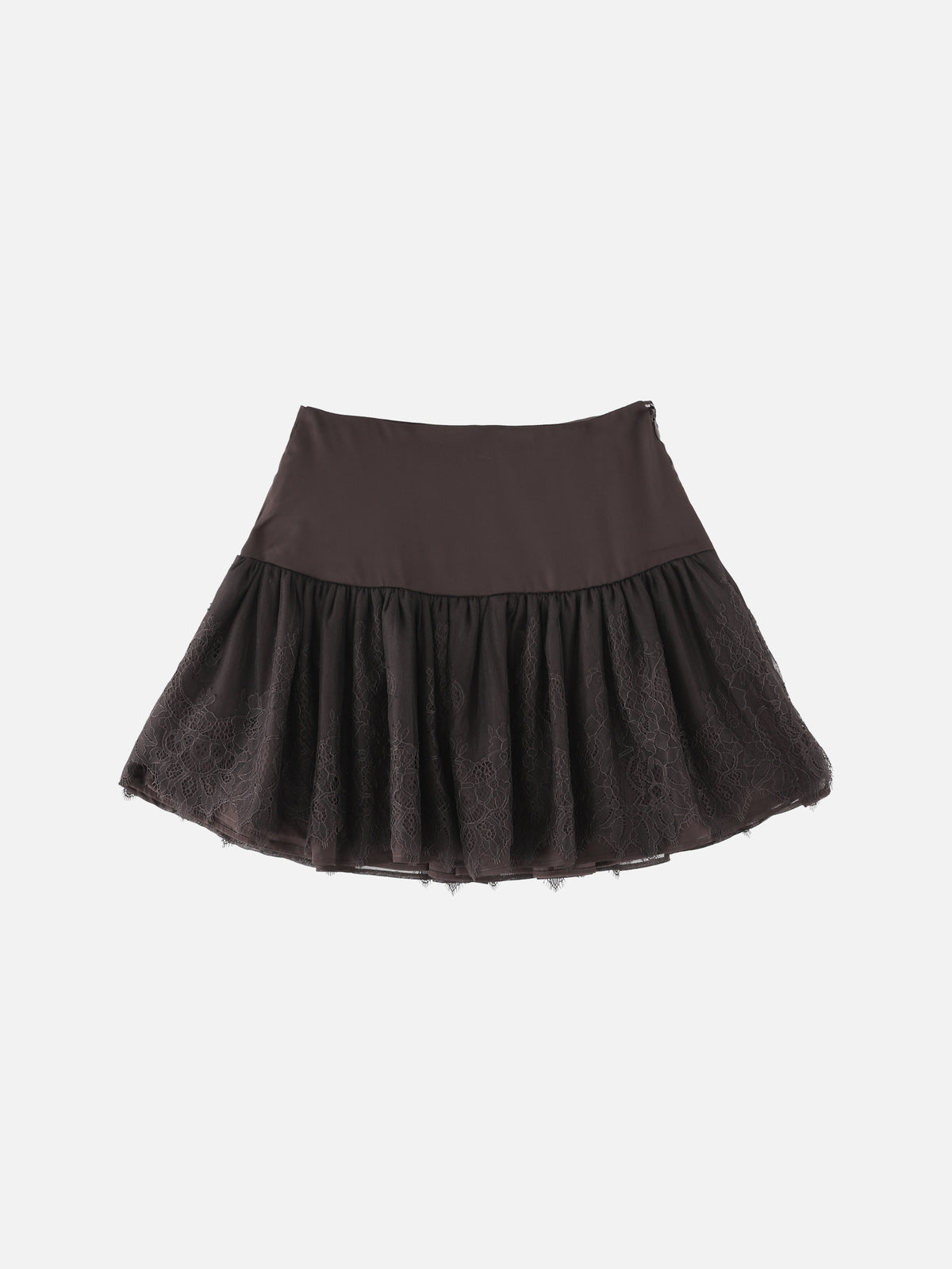 Chiffon lace mini skirt