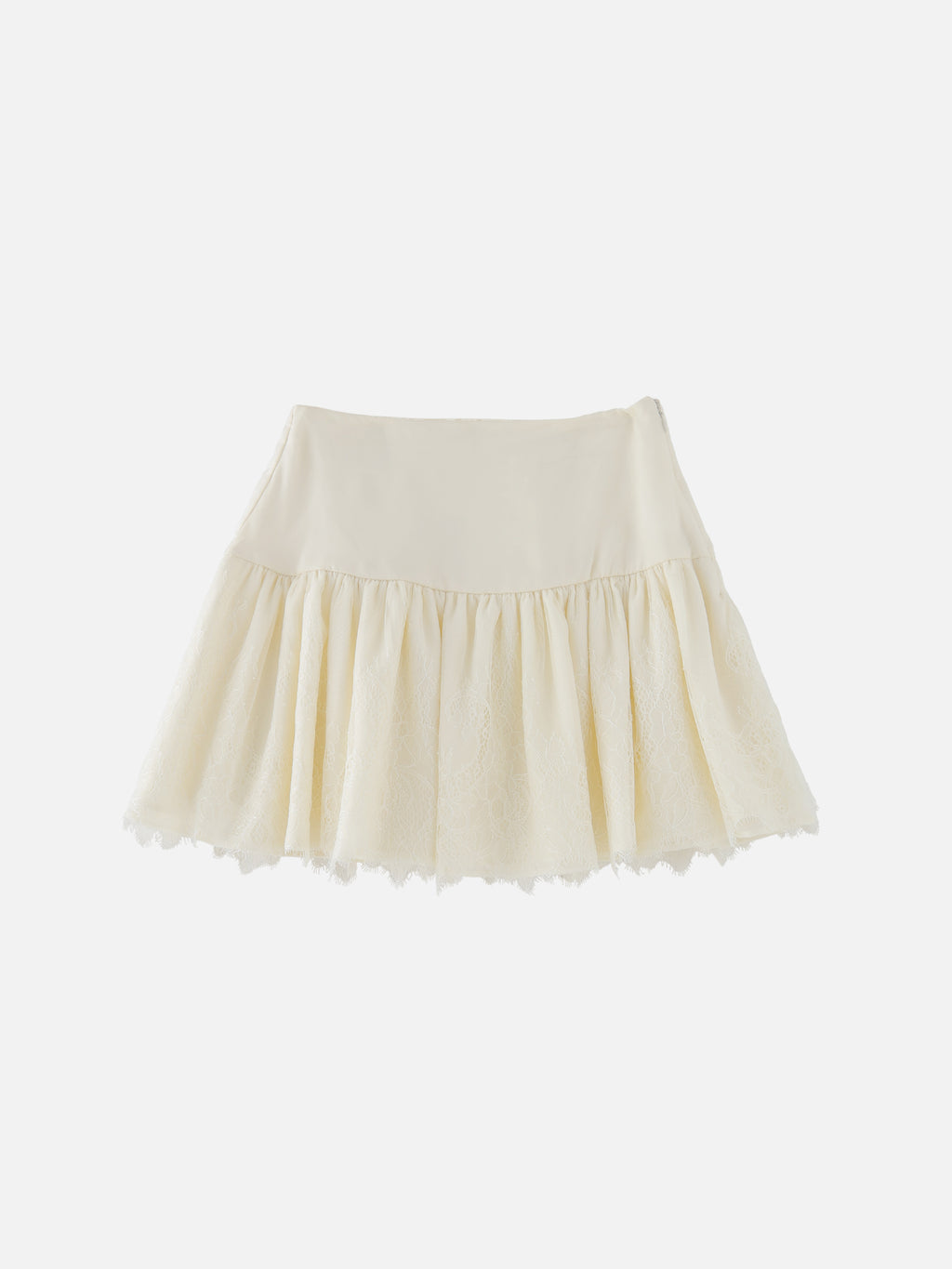 Chiffon lace mini skirt