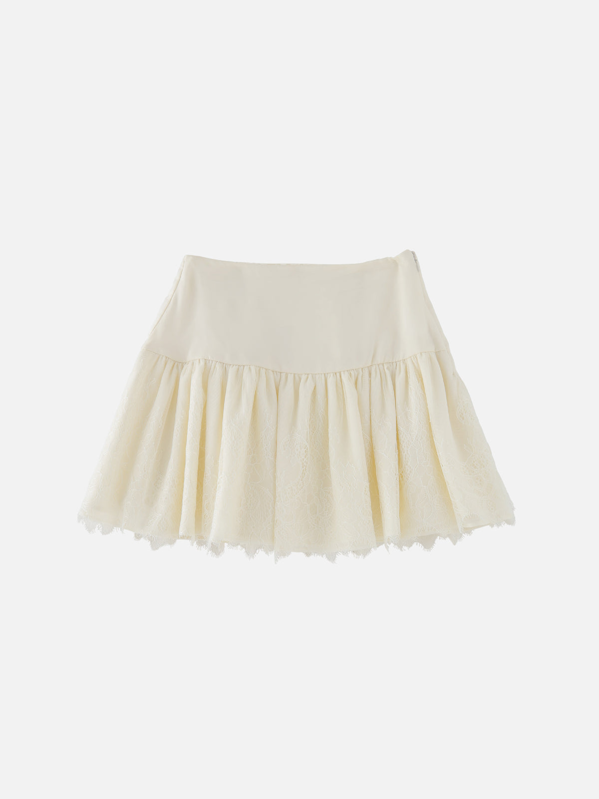 Chiffon lace mini skirt