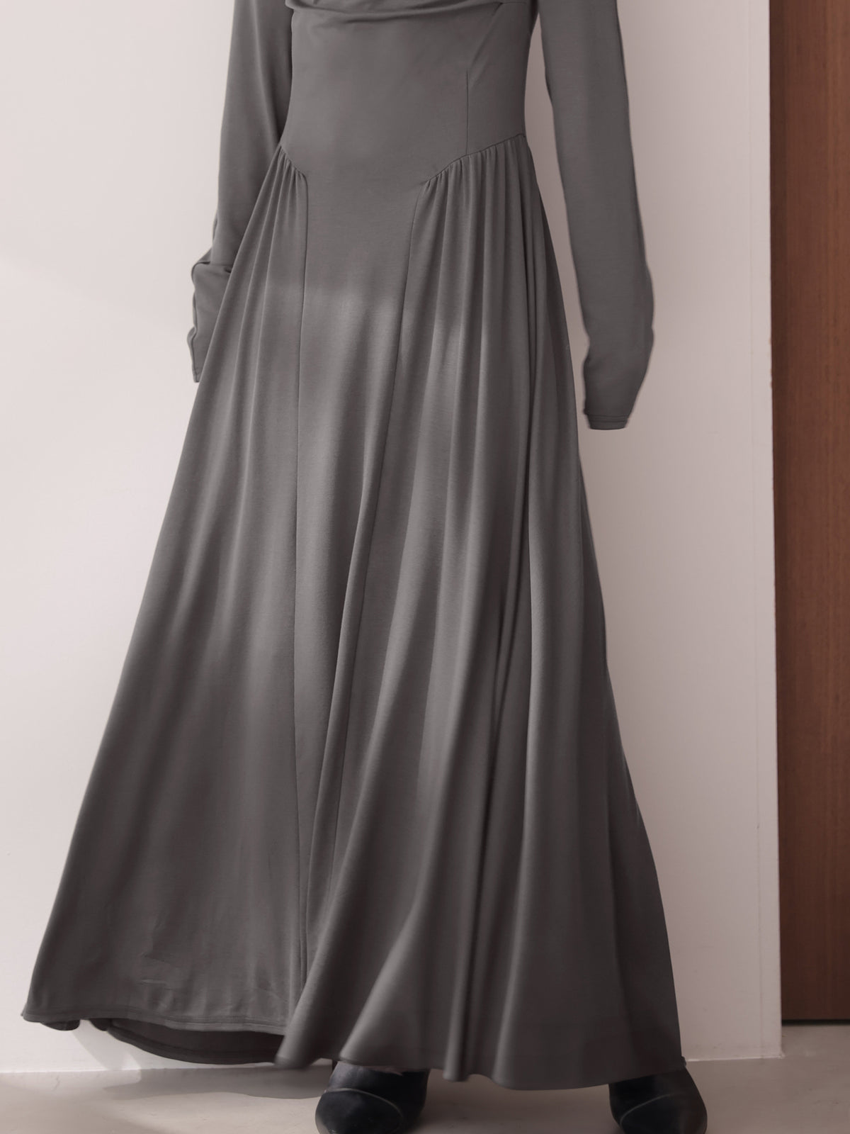 Draping cutsew long onepiece