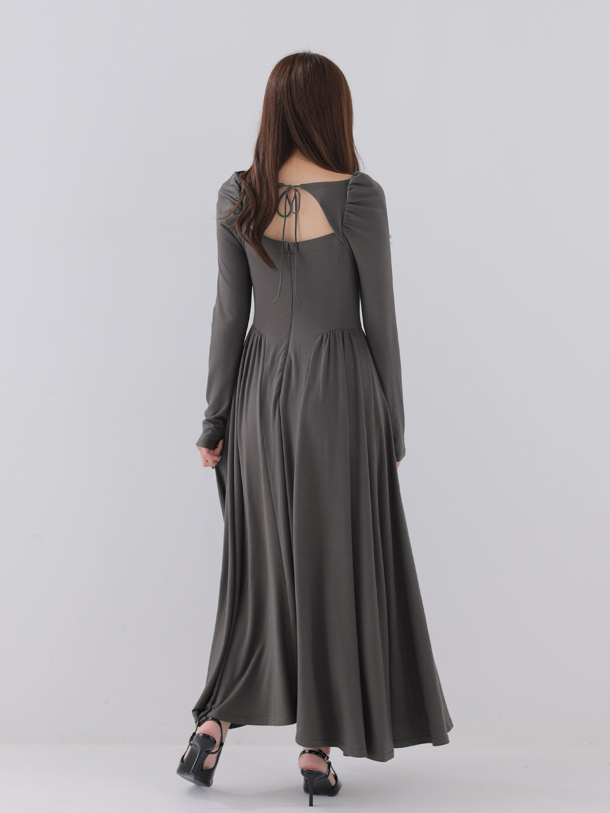 Draping cutsew long onepiece