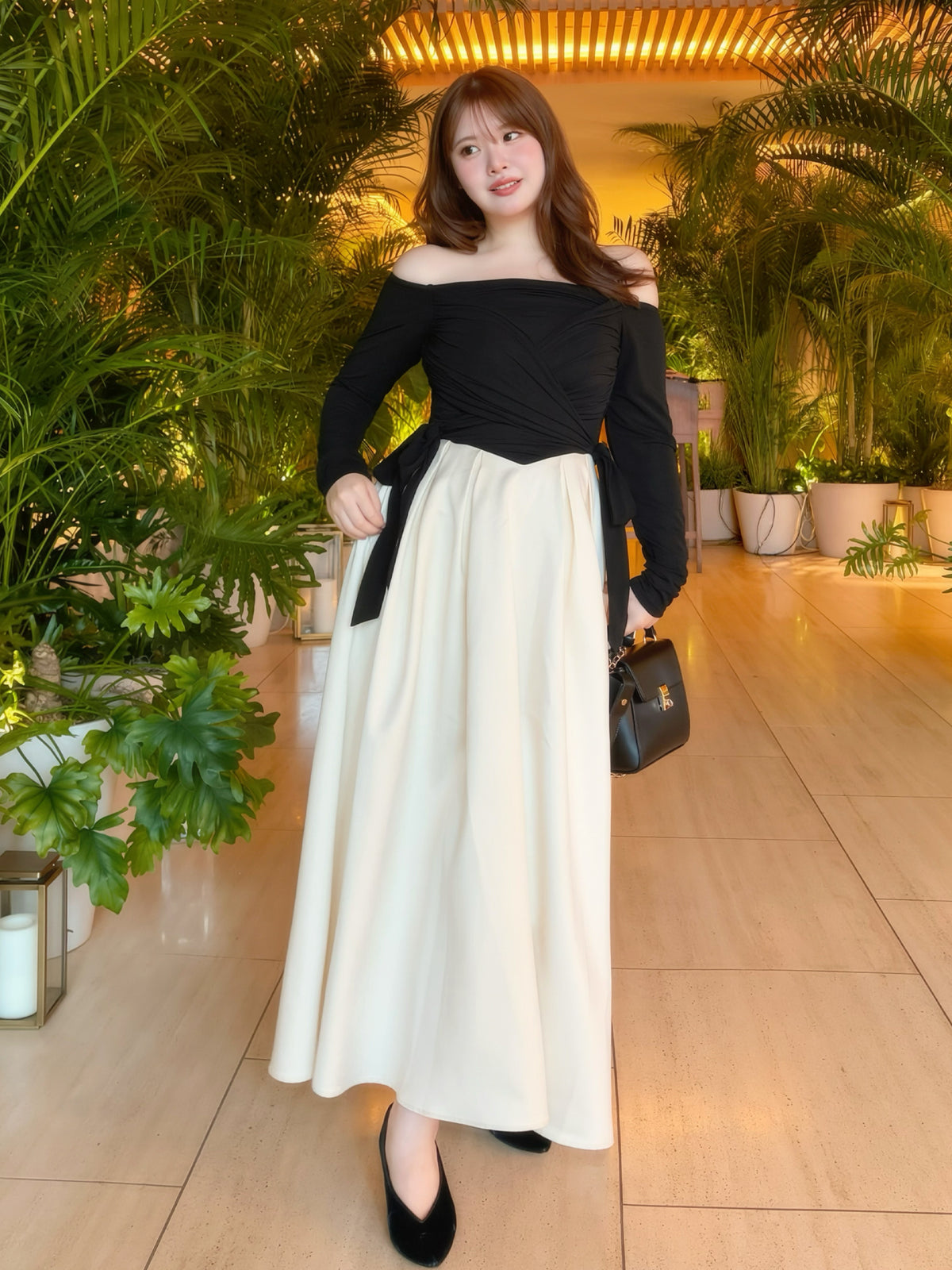 Cache coeur flare long onepiece